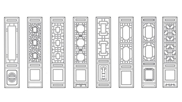 淮南喜迎门中式花格CAD设计图样式大全