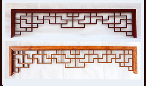淮南中式花格吊顶门楣挂落仿古落地罩在实际案例中的展示