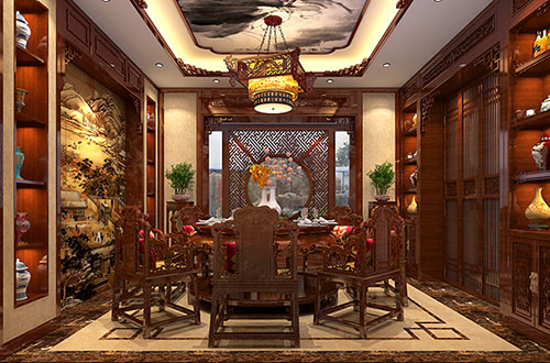 淮南温馨雅致的古典中式家庭装修设计效果图
