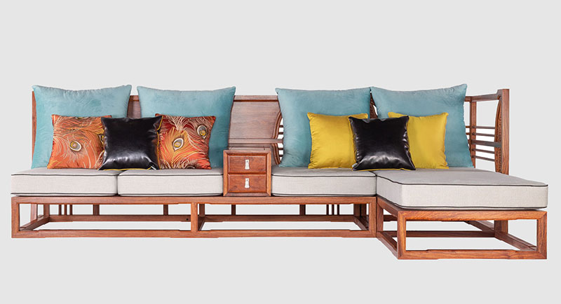 淮南中式家居装修实木沙发组合家具效果图